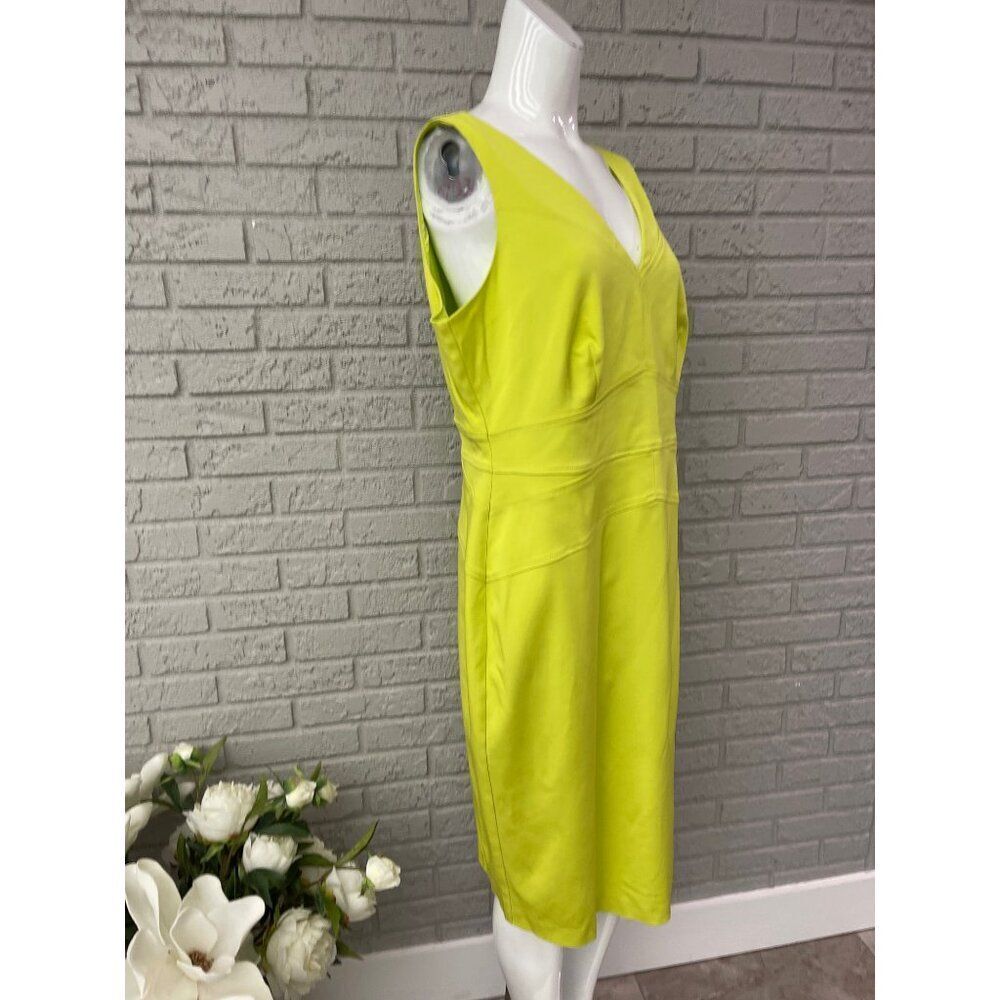 Per Una Speziale Women Sleeveless V-Neck Paneled Sheath Dress Size 12 - Picture 7 of 11